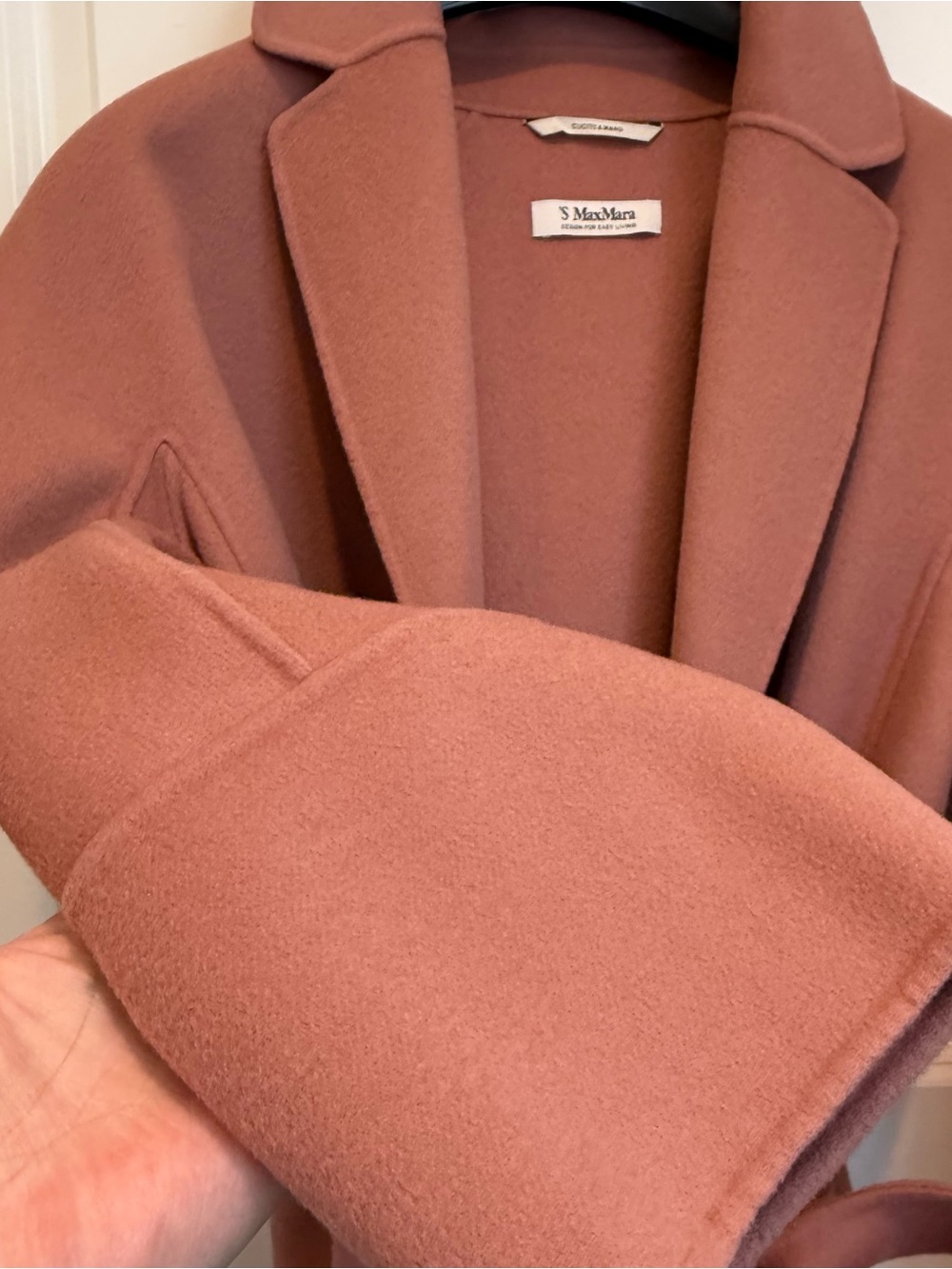 ‘S Max Mara “ Arona “ 100% Wool Coat Dust Pink All seasons. Size: US8 - Picture 7 of 12